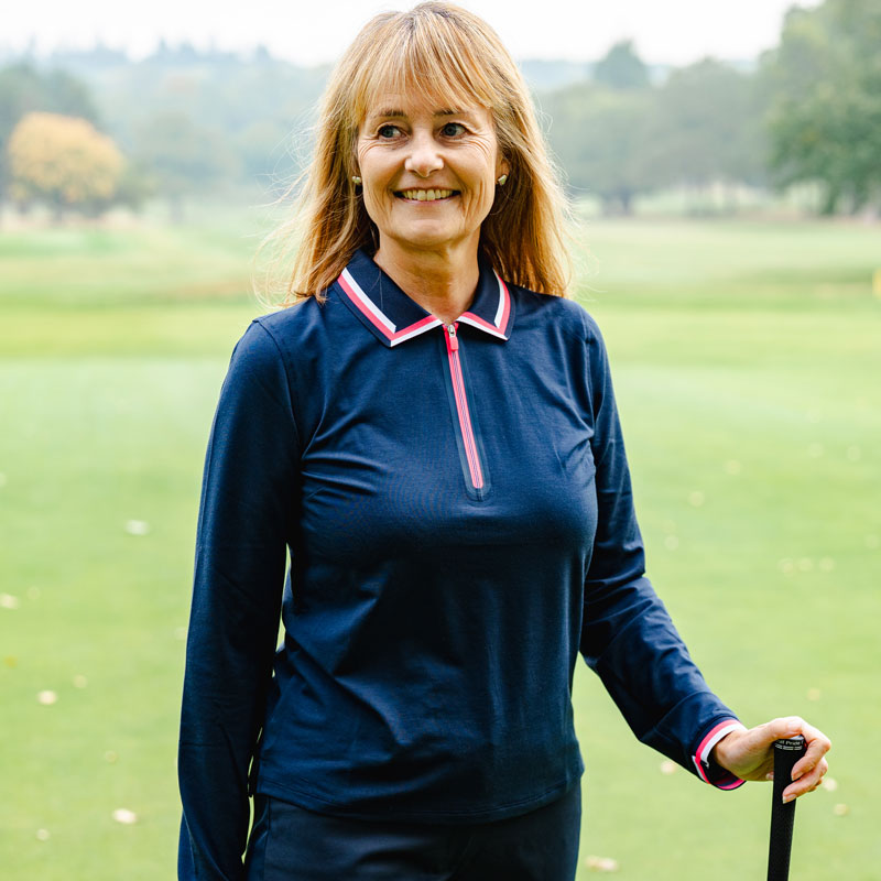 G/Fore All Play Tipped Long Sleeve Polo