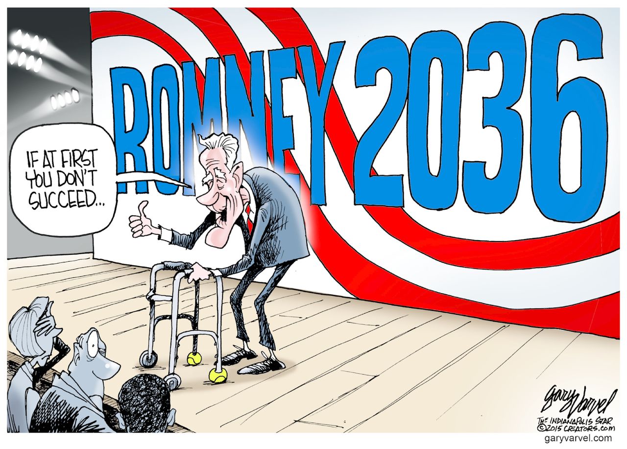 Political cartoon U.S. Mitt Romney