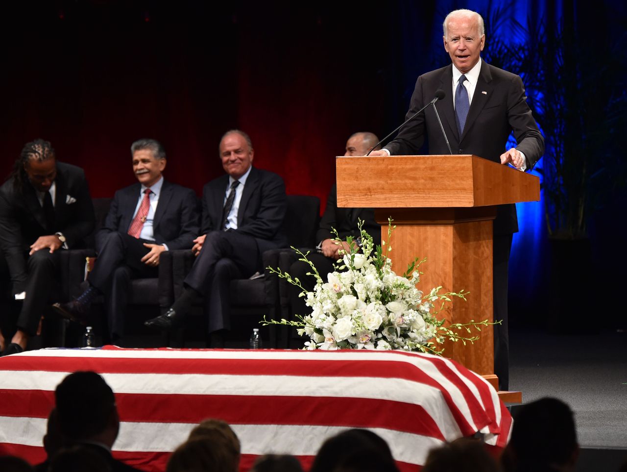 Joe Biden speaking at John McCain&amp;#039;s memorial service.