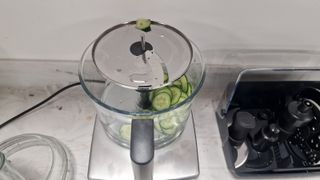 Magimix 4200XL Food Processor after slicing cucumber