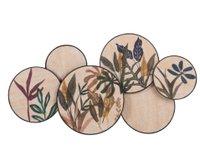Black, beige, green and pink printed wall art from Maisons du Monde
