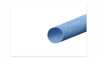 Print of a blue pipe on a white background
