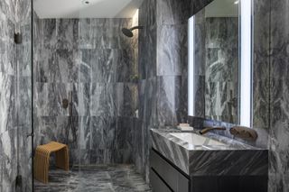 Luxury Modern Bathroom with grey interior
