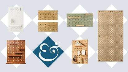 A collage of pegboards