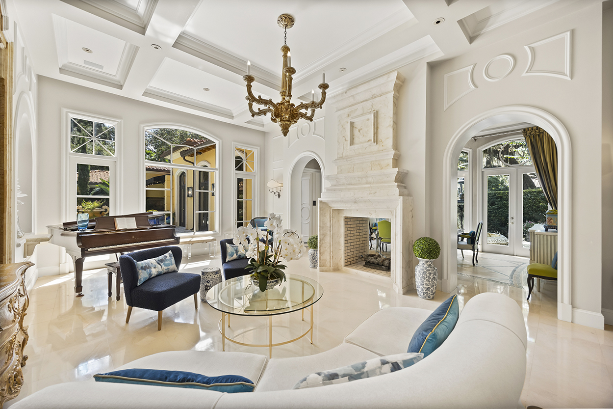 Fireplace in living room