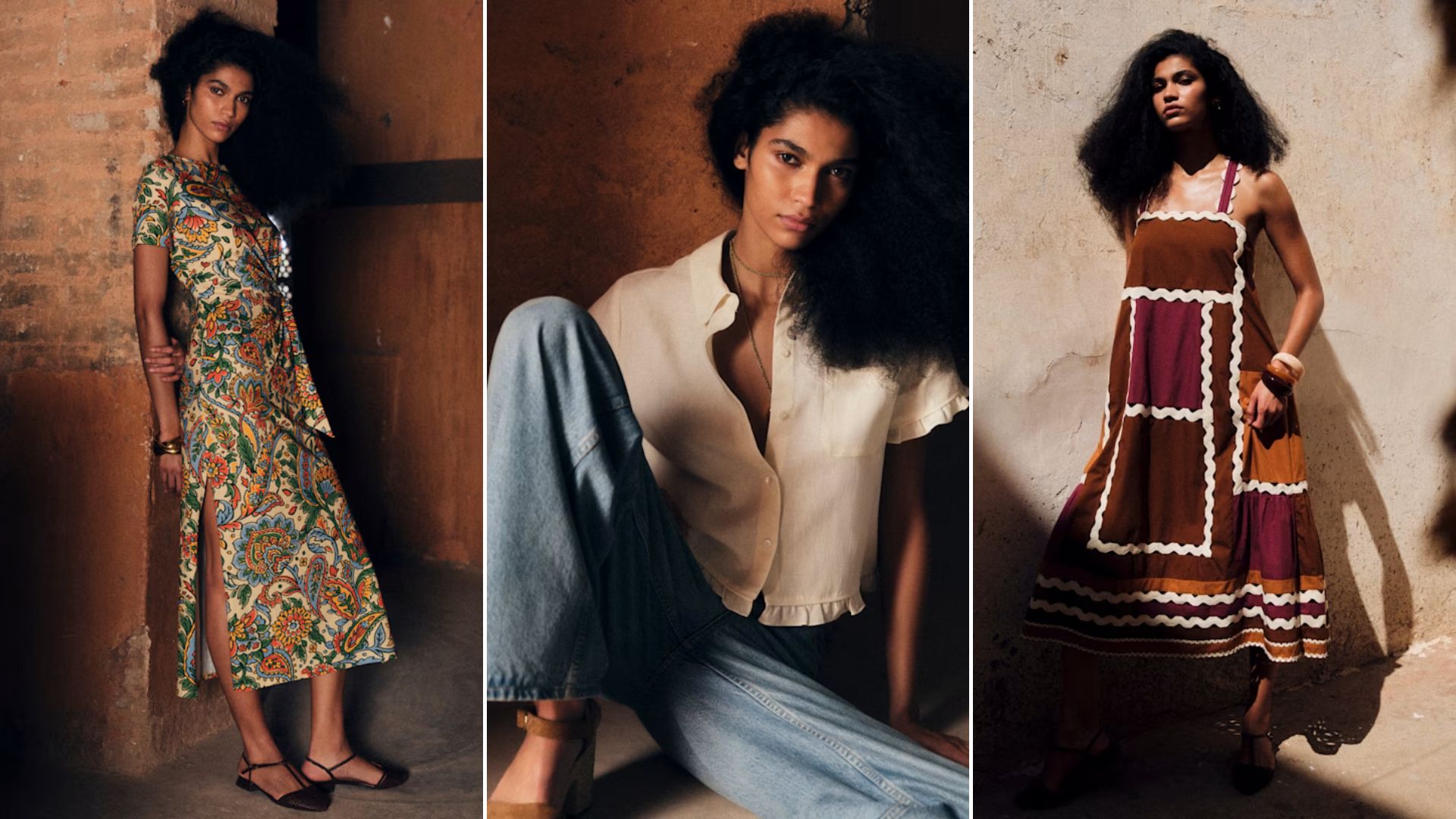 Three models wearing Sezane new in