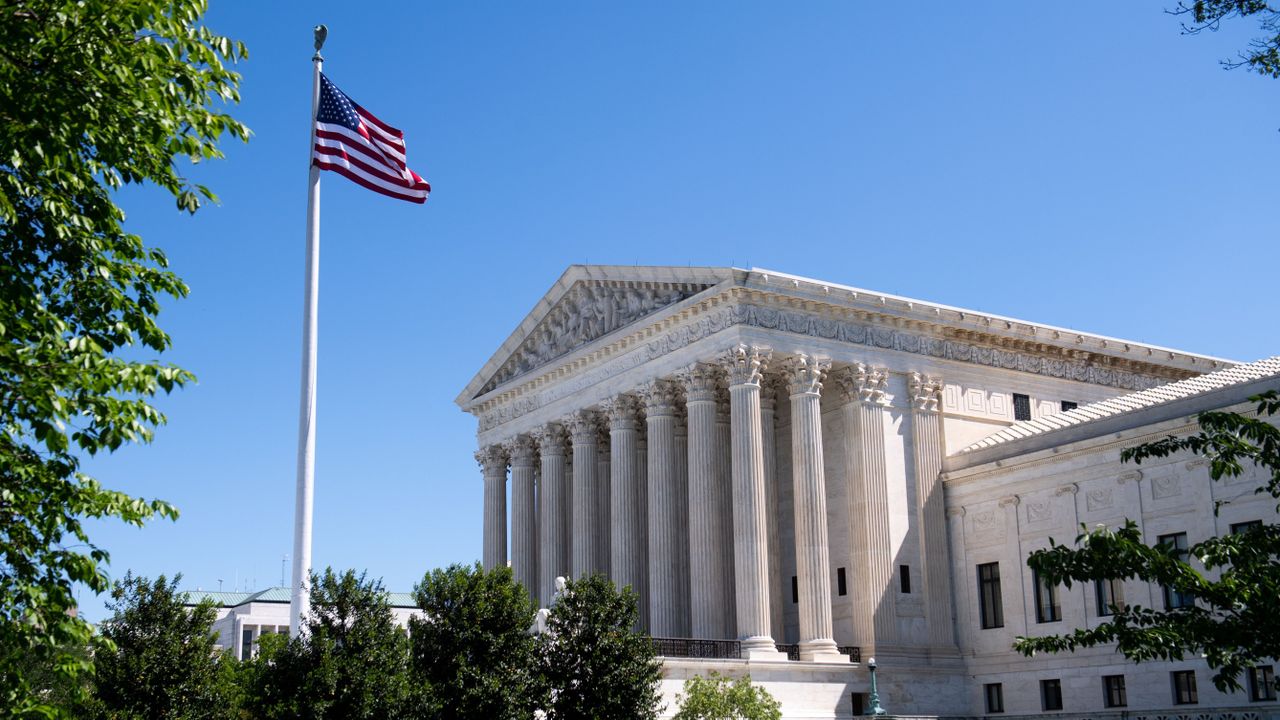 the us supreme court is seen in washington, dc, on may 4, 2020, during the first day of oral arguments held by telephone, a first in the courts history, as a result of covid 19, known as coronavirus photo by saul loeb afp photo by saul loebafp via getty images