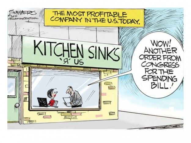 Congress opts for the kitchen sink