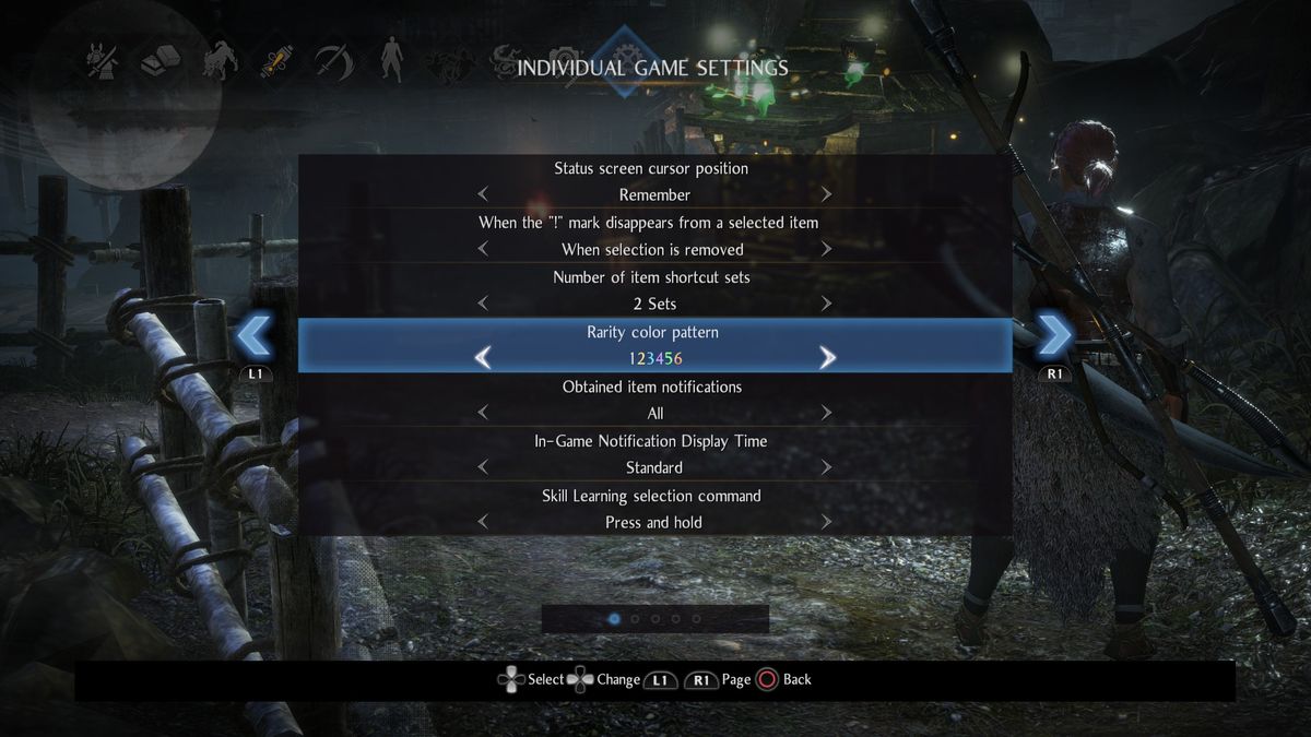 Nioh 2 settings