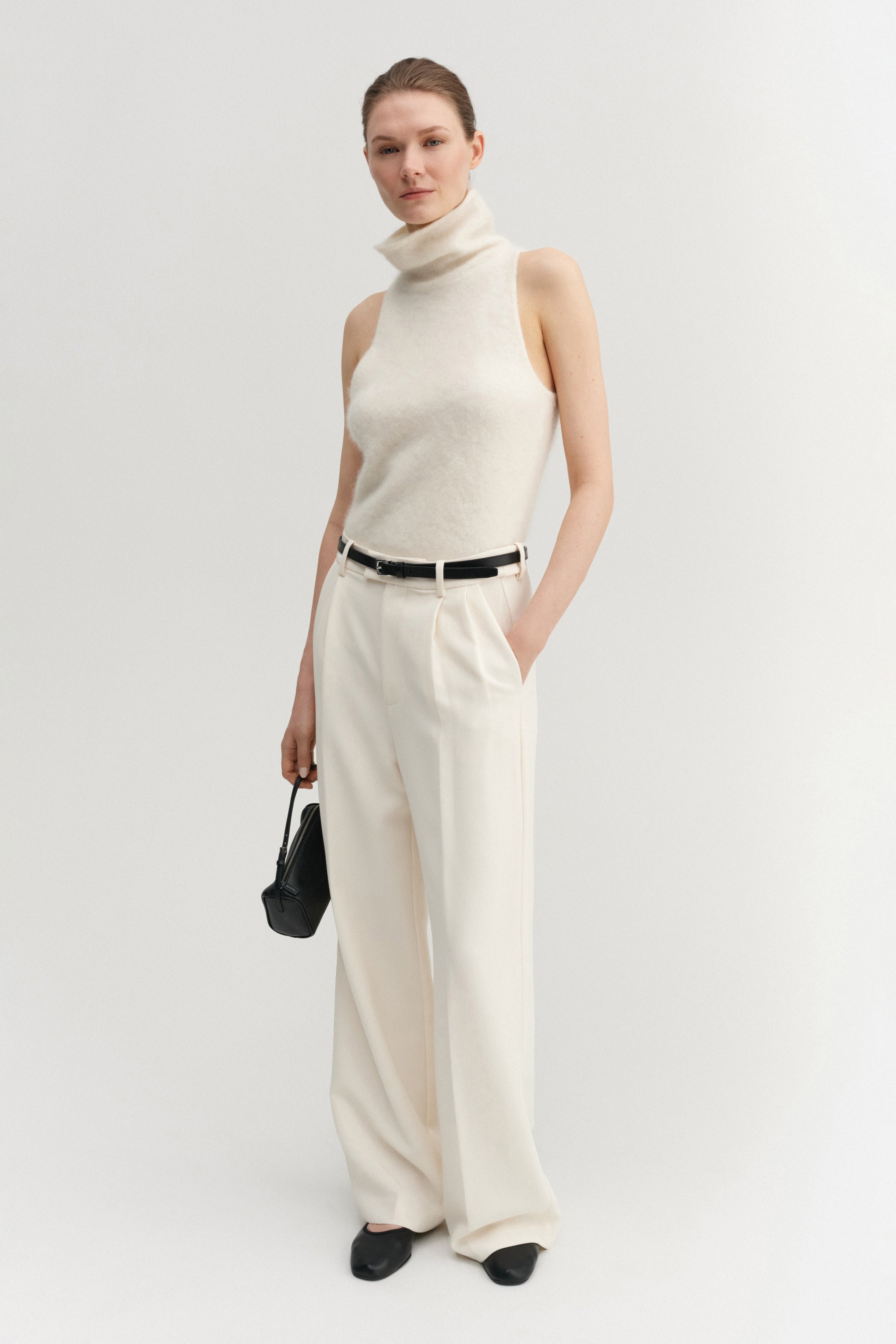 Vida Brushed Top, Cream