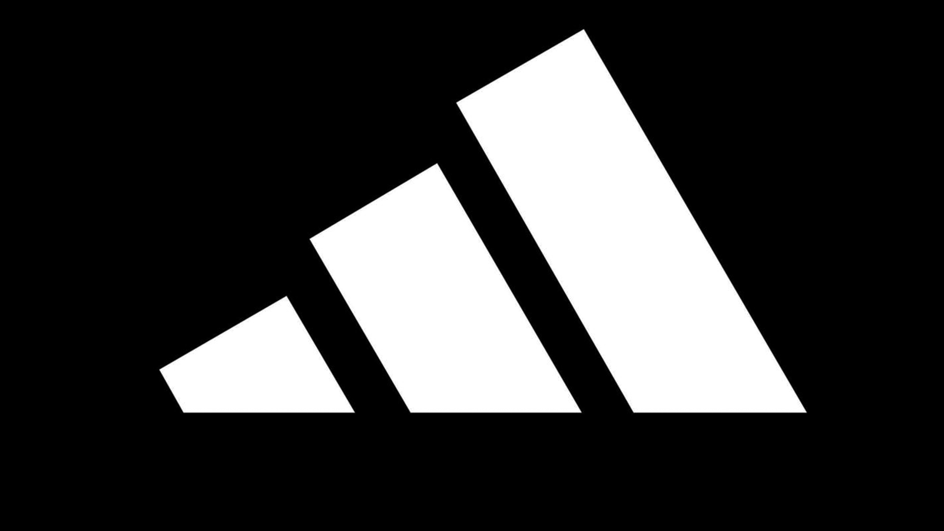 Adidas Three Stripe logo on a black background