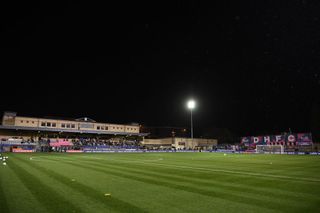 General view inside the stadium prior to the FA Cup First Round match between Dulwich Hamlet and Carlisle United at Champion Hill on November 08, 2019 in London, England. (Photo by Alex Davidson/Getty Images)