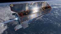 Artist's rendering of the "Ferrari of space," the European Space Agency's Gravity field and steady-state Ocean Circulation Explorer (GOCE).