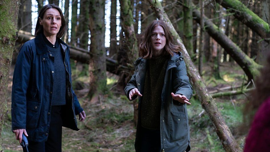 DCI Amy Silva played by Suranne Jones and DI Kirsten Longacre played by Rose Leslie in Vigil Season 2