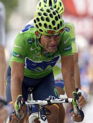 Points leader JJ Rojas (Movistar) added to his talley in both sprints today.