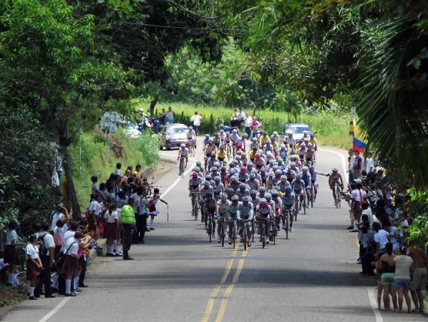 As usual the locals were out in force to celebrate the race's passing through.
