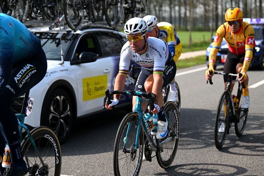 SCHOTEN BELGIUM APRIL 05 Mark Cavendish of The United Kingdom and Astana Qazaqstan Team competes during the 111th Scheldeprijs 2023 Mens Elite a 2053km one day race from Terneuzen to Schoten on April 05 2023 in Schoten Belgium Photo by Luc ClaessenGetty Images