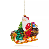 Bloomingdale's Santa in Sleigh Glass Ornament | was $52.21, now $18 at Bloomingdale's&nbsp;