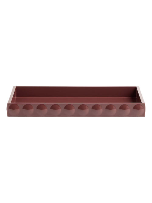 Perfect Set Burgundy Lacquer Rectangle Tray by Venus Williams