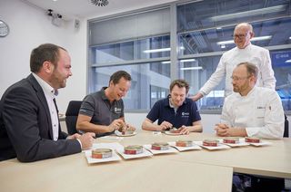 European Space Agency (ESA) representatives meet with LSG Group chefs to taste the bonus foods developed for German astronaut Alexander Gerst’s Horizons mission on the International Space Station.
