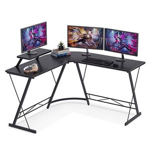 Product shot of Casaottima L-Shaped Gaming Desk, one of the best L-shaped computer desks