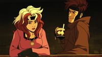 Rogue and Gambit at nightclub in X-Men '97