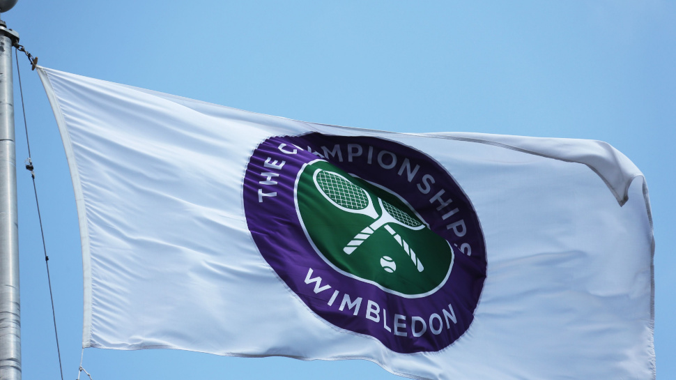 Wimbledon 2022 tennis flag