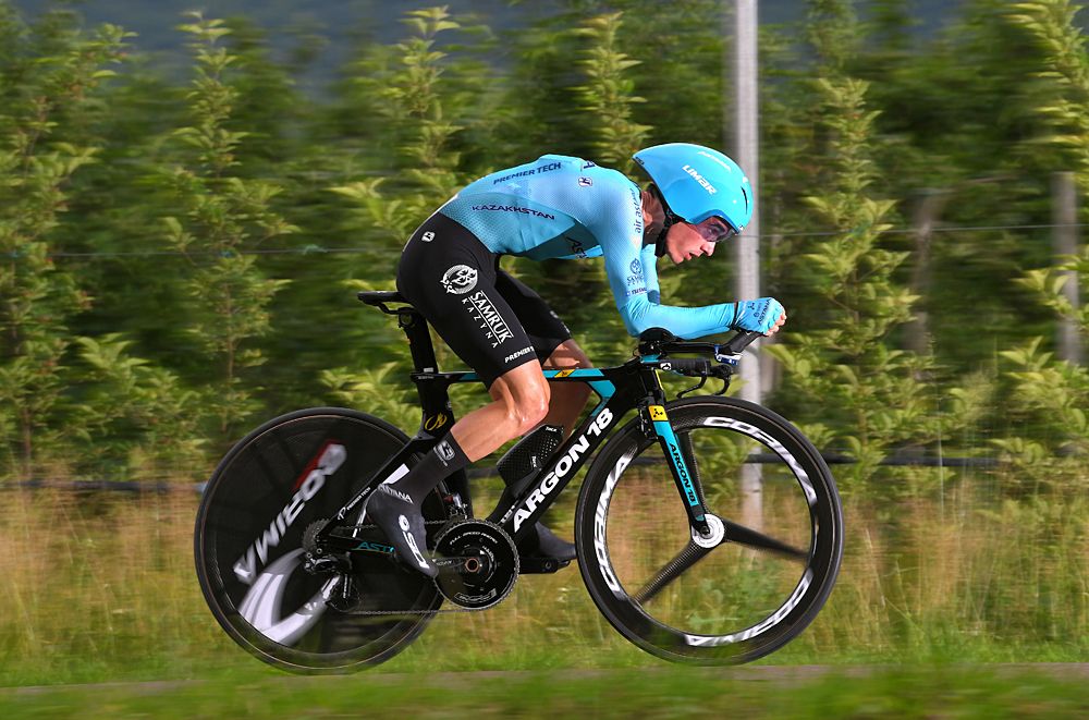 Pello Bilbao (Astana) during the stage 16 time trial at the Giro d'Italia