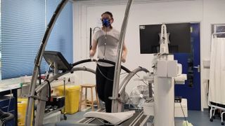 Cat Ellis during VO2 max test