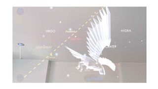 Star Walk 2 review: Image shows the augmented reality setting,