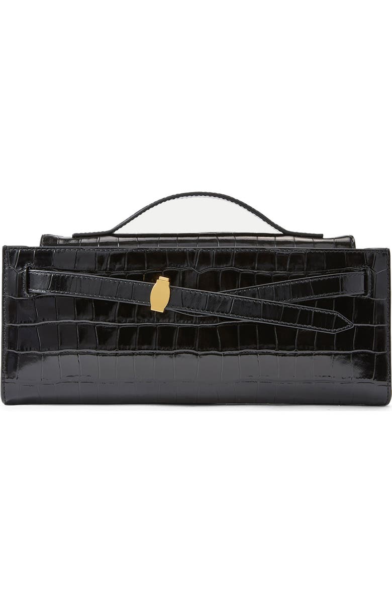Croco-embossed dash clutch