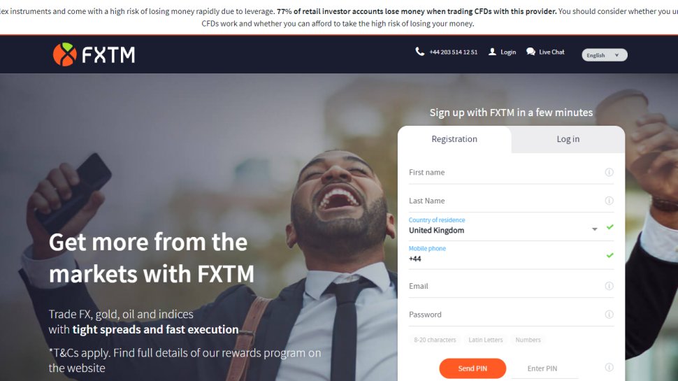 Website screenshot for FXTM