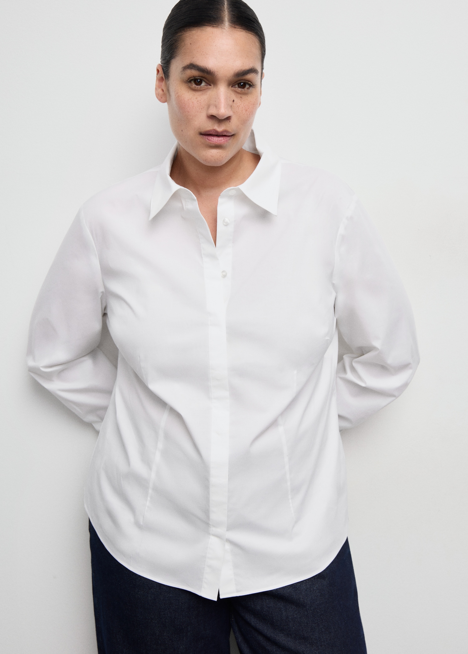 Slim-Fit Poplin Shirt - Women | Mango United Kingdom