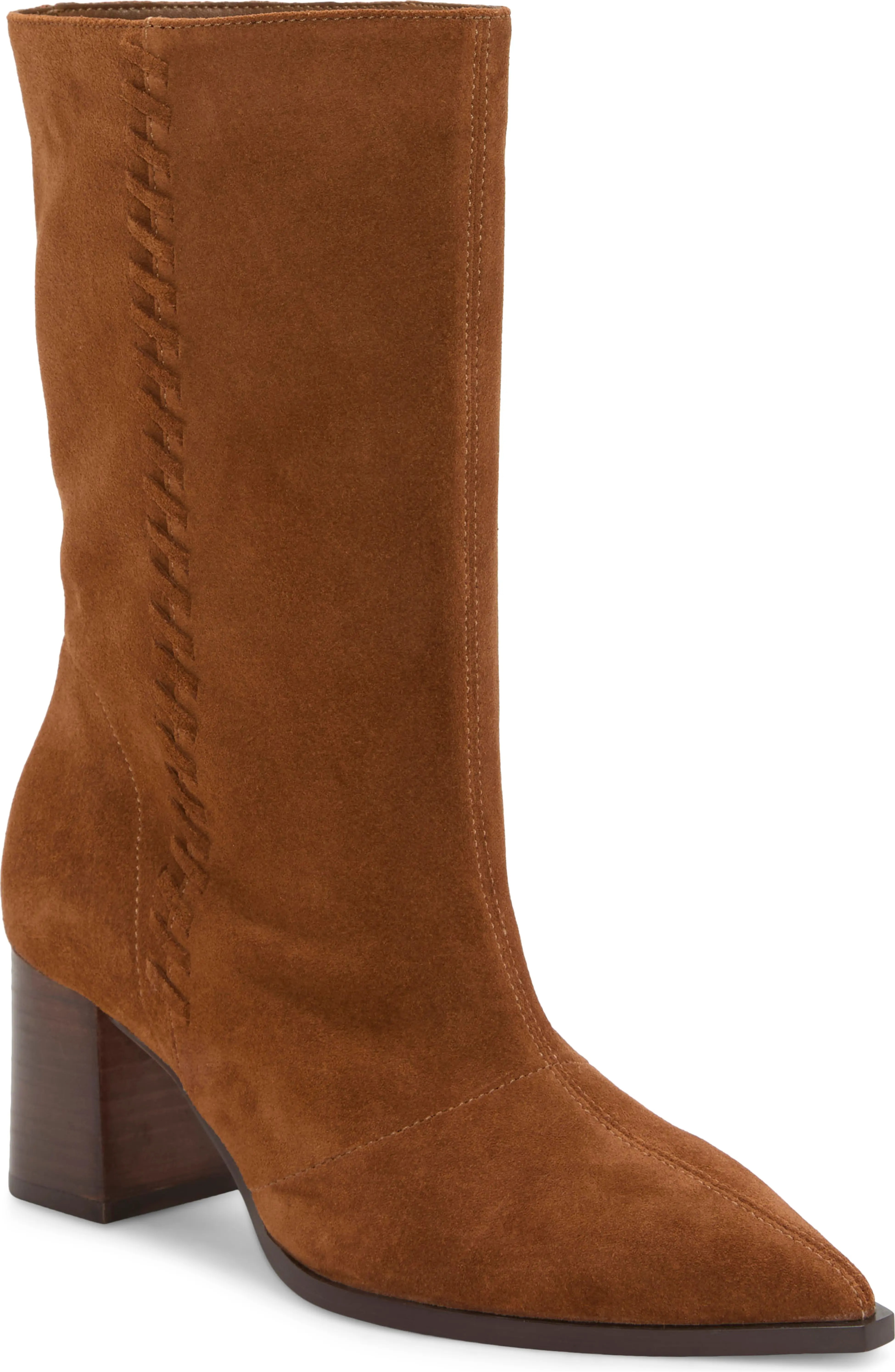 Vince Camuto, Lorrys Whipstitch Block Heel Boot