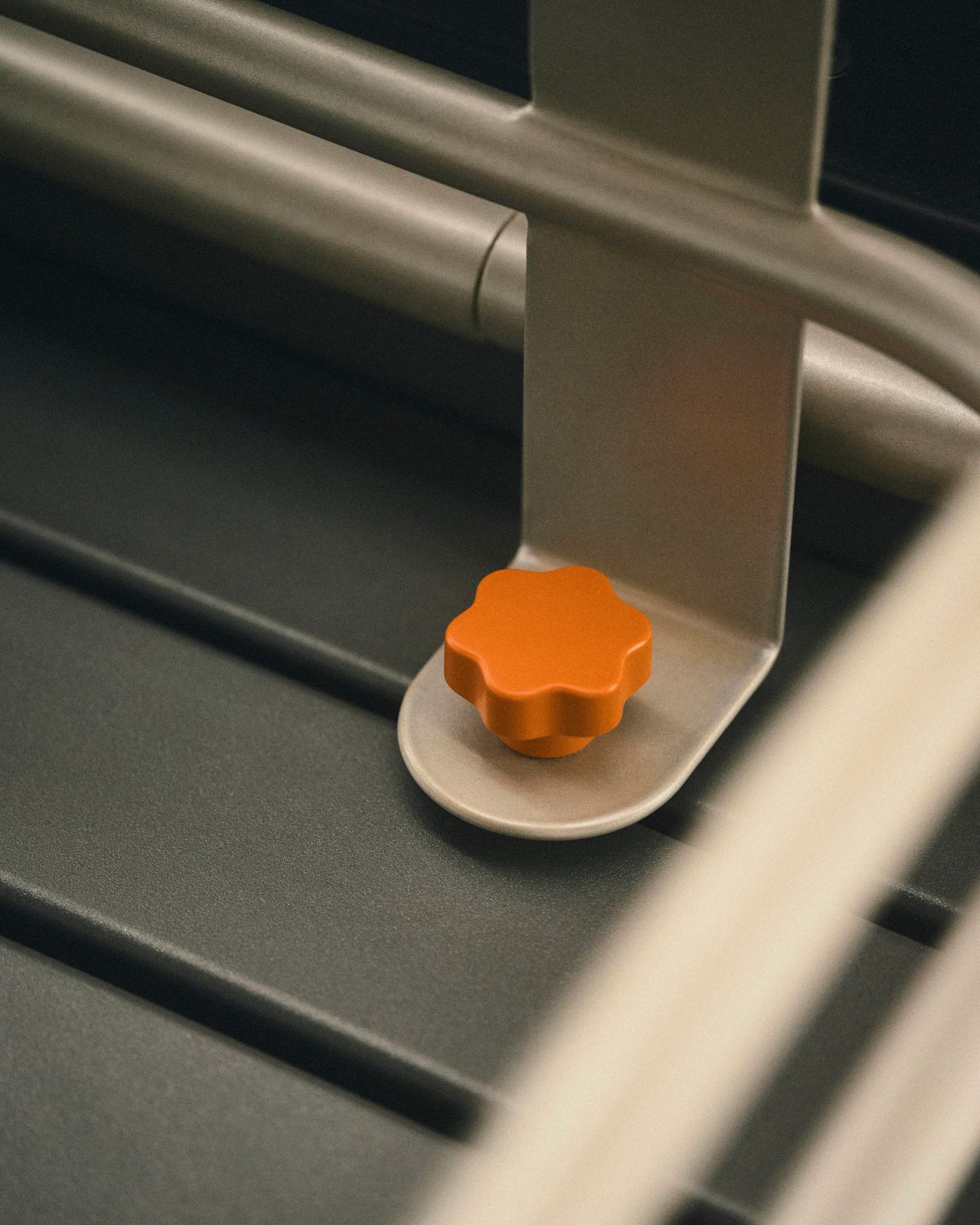 The industrial design uses durable materials and simple details