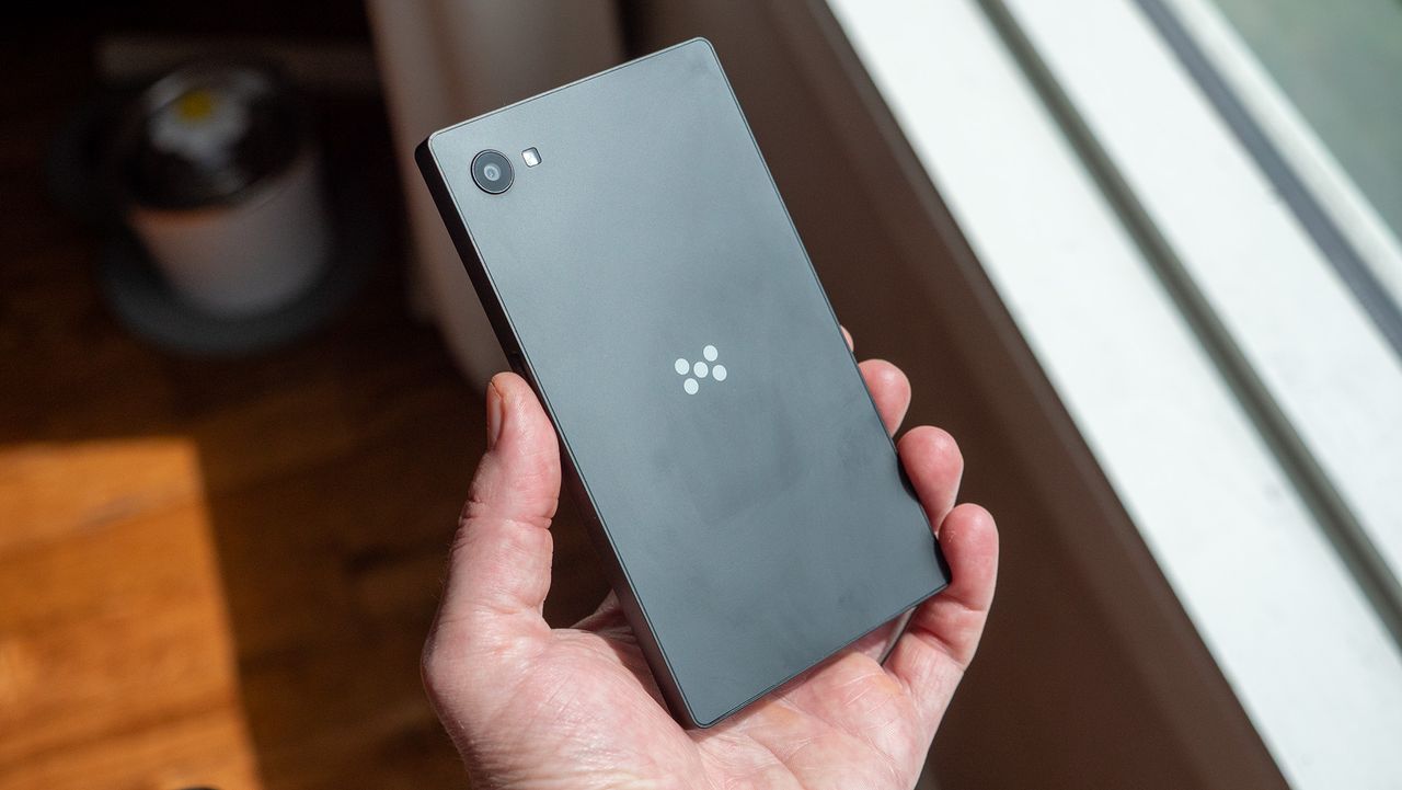 The back of the black Minimal Phone
