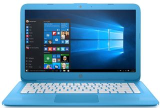 hp stream 14 aquablue frontopen win10