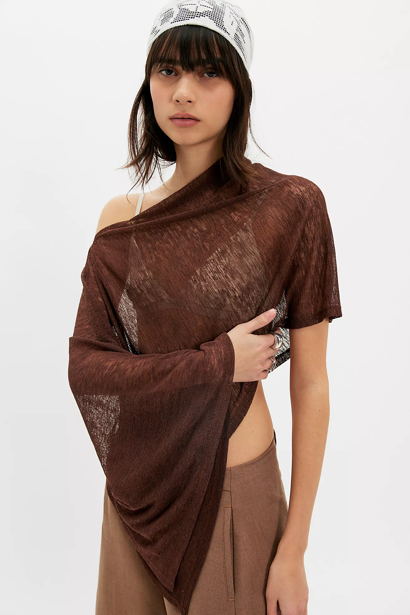 Maggie Everyday Asymmetrical Knit Poncho