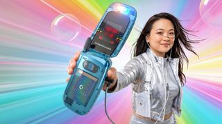 The Commodore Callback retro-themed flip phone.
