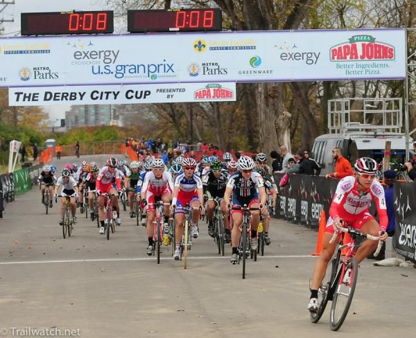 Nicole Duke (Cannondale) riding in second position behind Krasniak