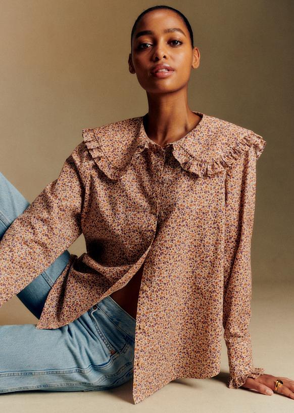 Amael Shirt - Swann Print - Organic Cotton - Organic Textile - S&amp;eacute;zane