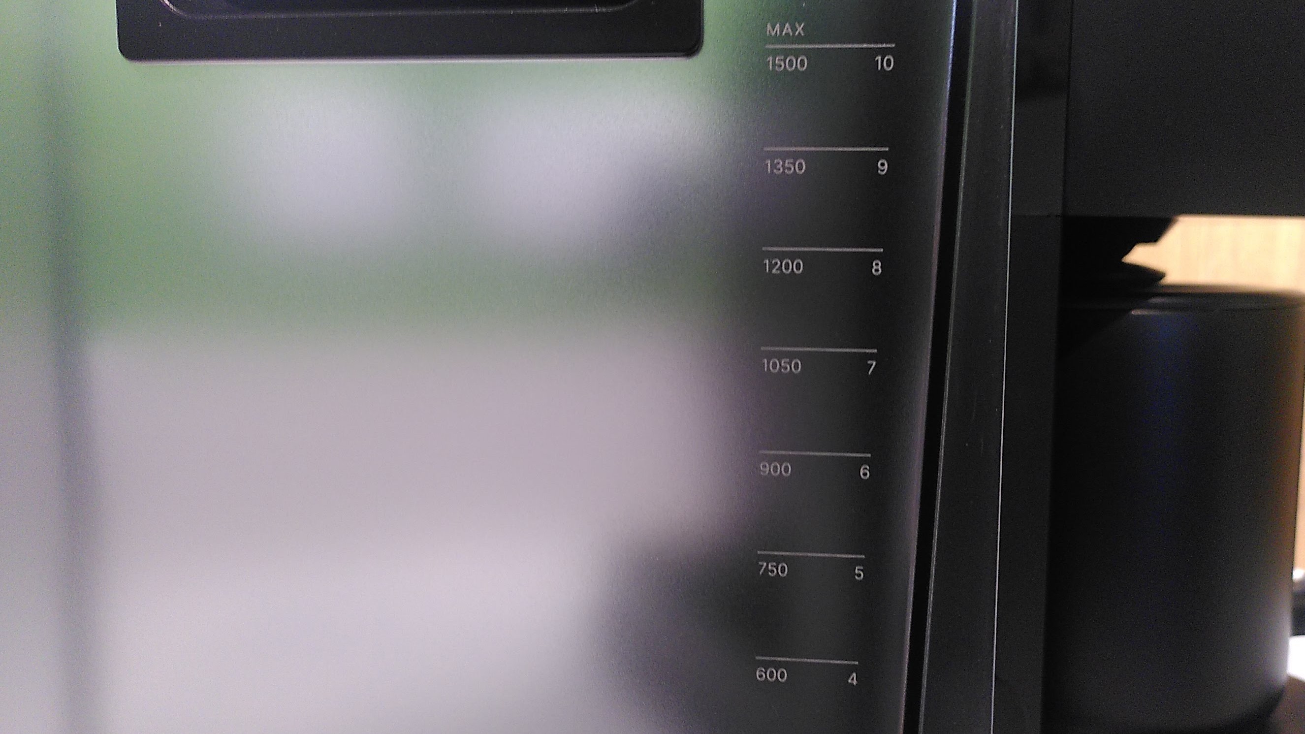 Measuring lines on Fellow Aiden Precision Coffee Maker water tank