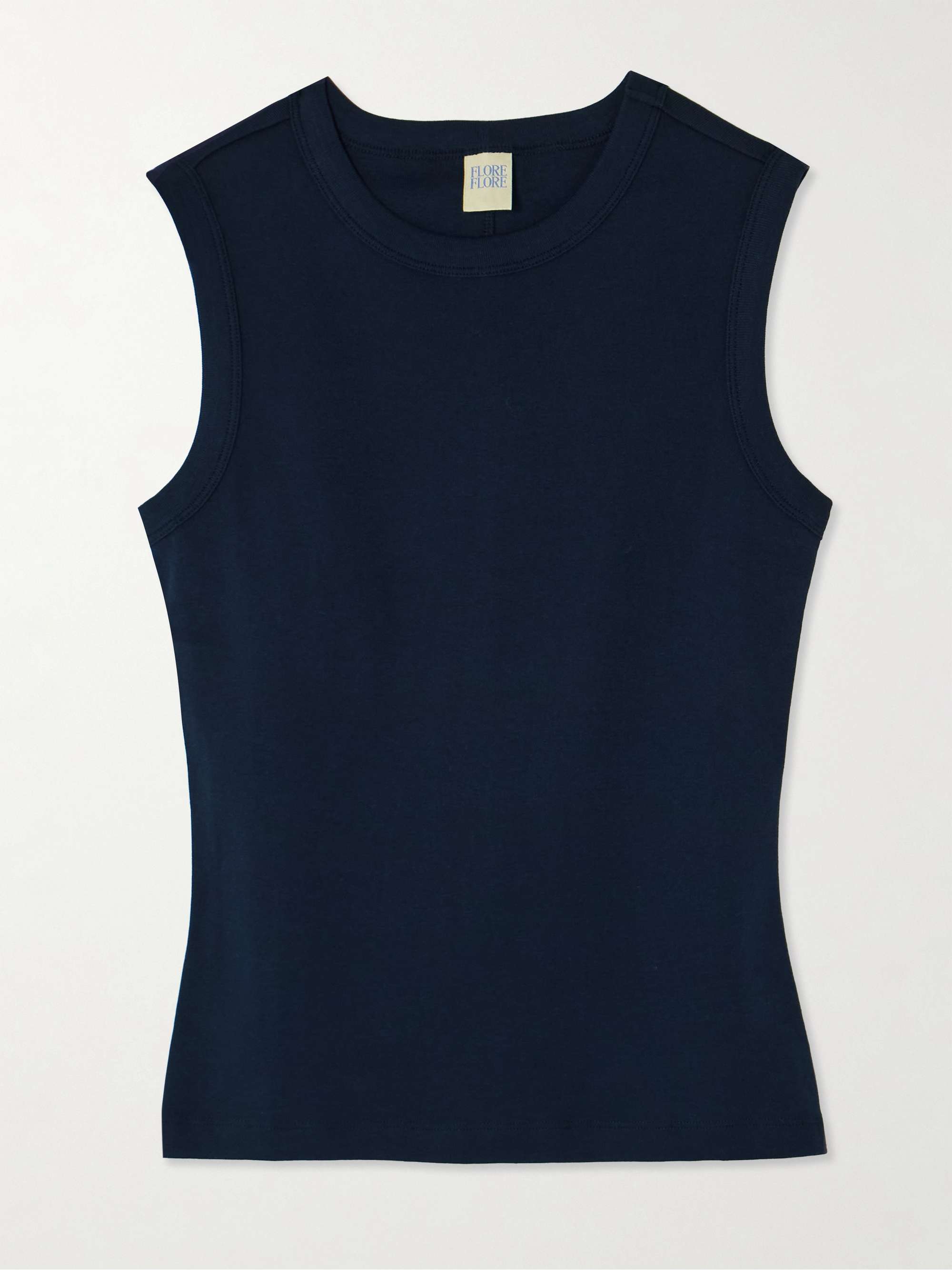Esm&amp;eacute; Ribbed Organic Cotton-Jersey Tank