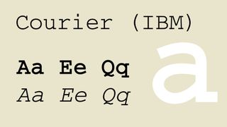 Sample of Courier font