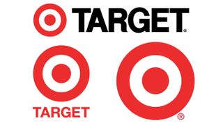 Target textless logo before and after