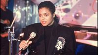 Janet Jackson on a French TV broadcast in 1986 . (Photo by Bertrand Rindoff Petroff/Getty Images)
