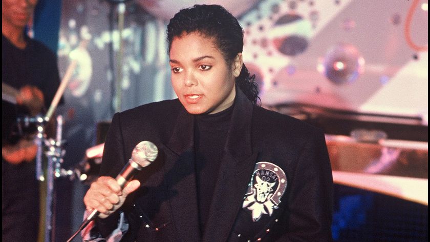 Janet Jackson on a French TV broadcast in 1986 . (Photo by Bertrand Rindoff Petroff/Getty Images)