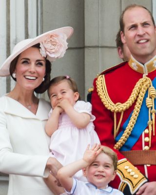 Princess Charlotte looked enamoured by the flypast