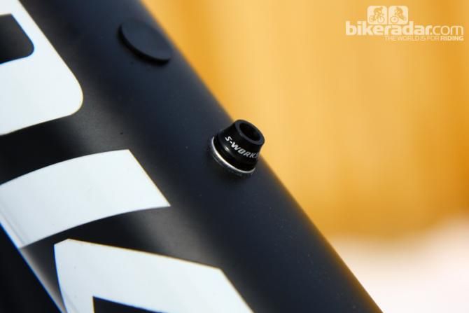 More details: water bottle bolts are aluminum to save a few grams and laser-etched for style points.