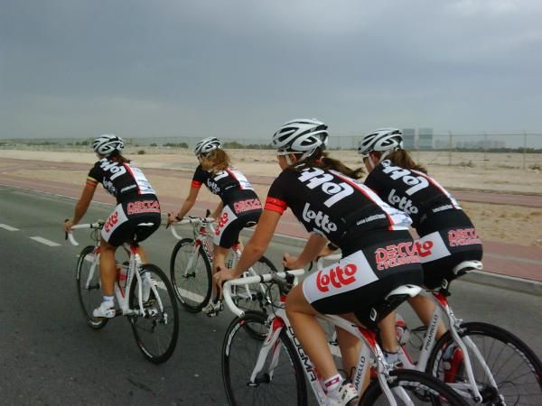 The team before Qatar - Veronica, Lynette, Kim, and Annelies